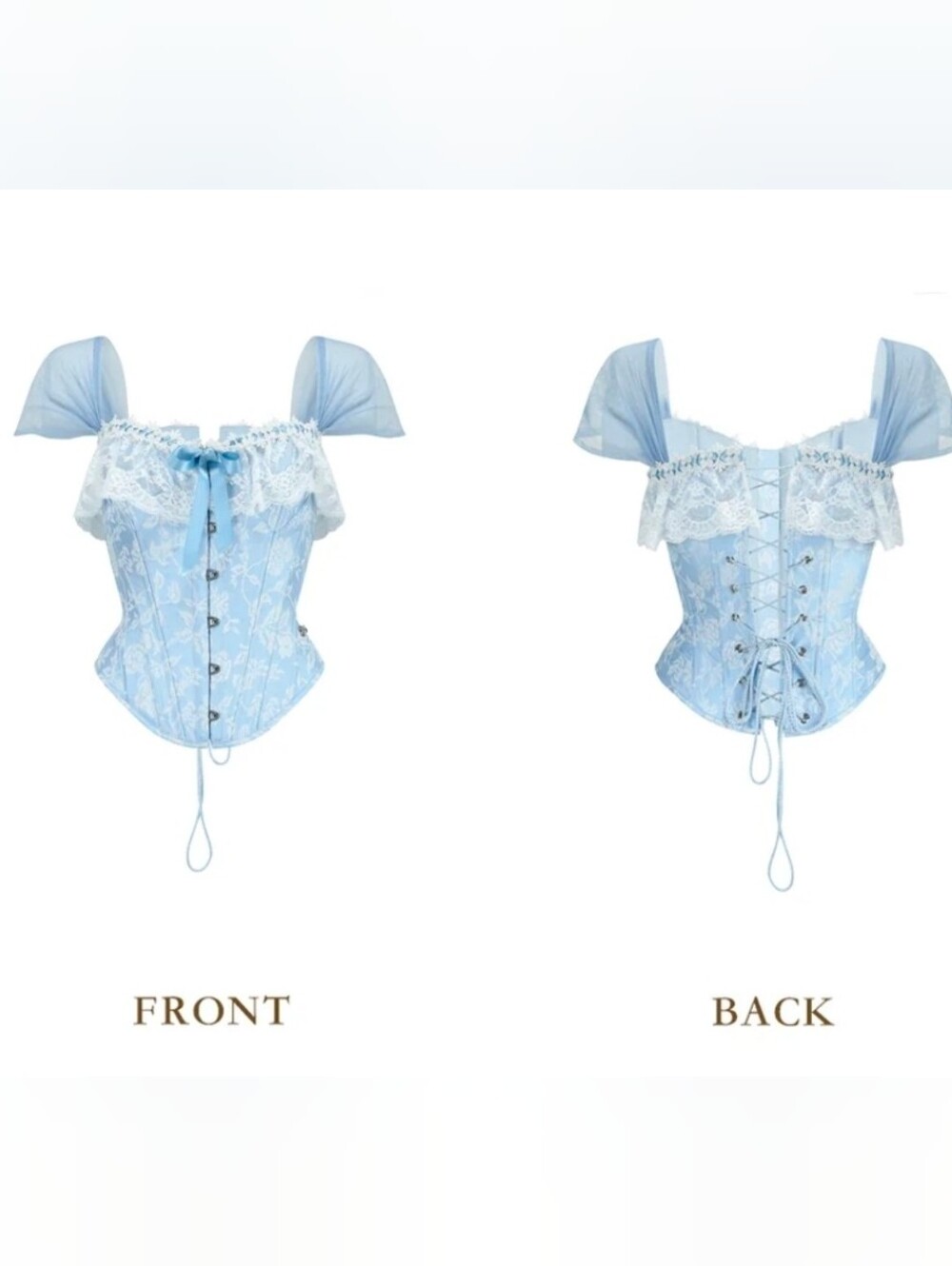 Lacemade Blue Princess Kat Corset Med Brand New - Picture 2 of 2